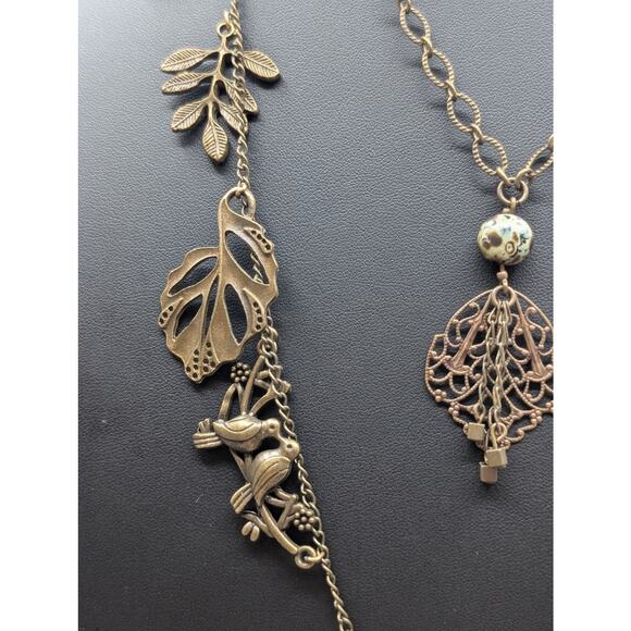 Jet'aime VTG Brass Necklace & Made to Look Antique Filigree Pendant Necklace Lot - Picture 7 of 15